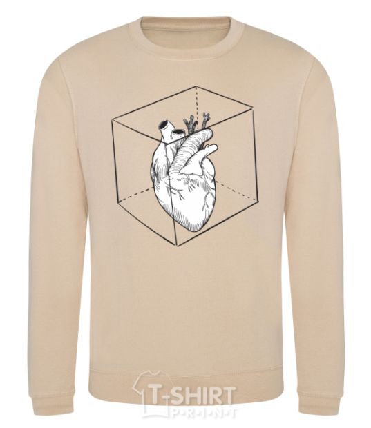 Sweatshirt Heart in cube sand фото