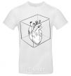 Мужская футболка Heart in cube Белый фото