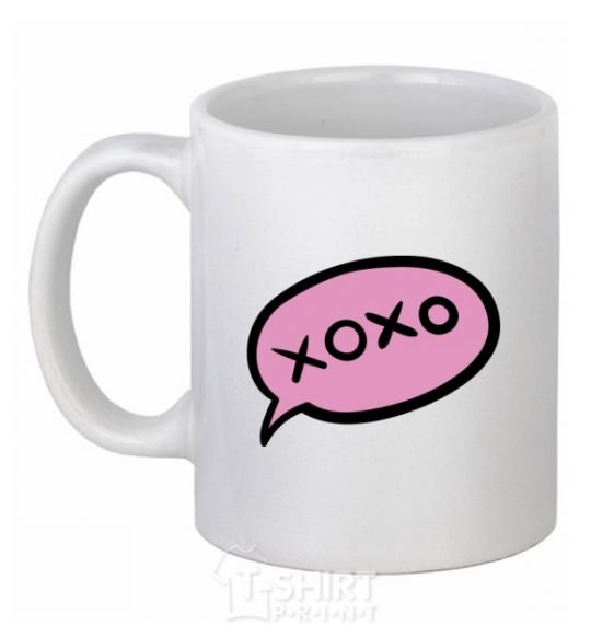 Ceramic mug Xo-xo text White фото