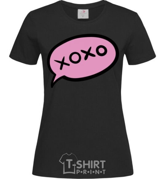 Женская футболка Xo-xo text Черный фото