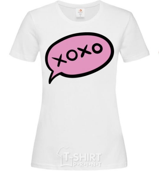 Women's T-shirt Xo-xo text White фото