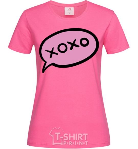 Женская футболка Xo-xo text Ярко-розовый фото