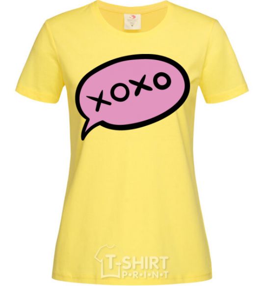 Women's T-shirt Xo-xo text cornsilk фото