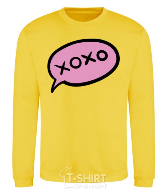 Sweatshirt Xo-xo text yellow фото
