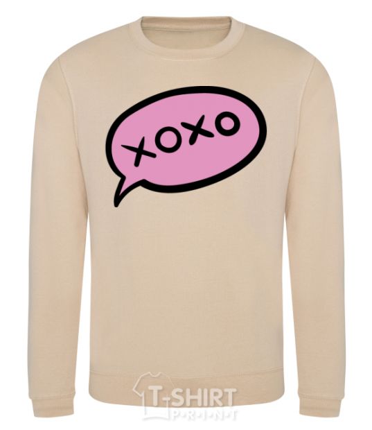 Sweatshirt Xo-xo text sand фото