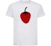 Kids T-shirt Strawberry black red White фото