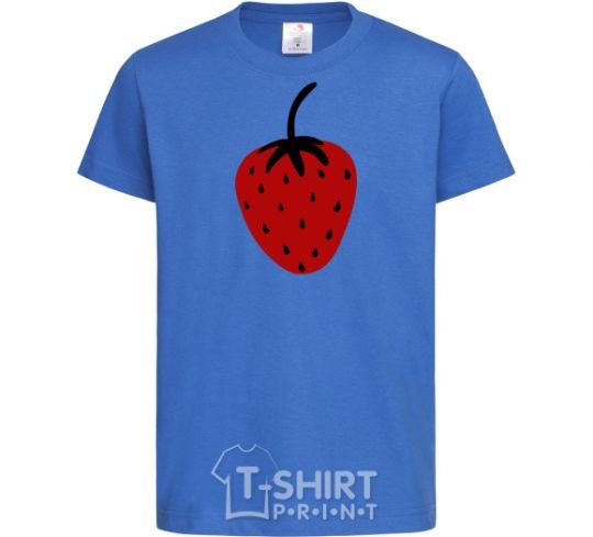 Kids T-shirt Strawberry black red royal-blue фото