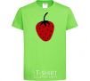Kids T-shirt Strawberry black red orchid-green фото