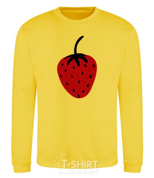 Sweatshirt Strawberry black red yellow фото