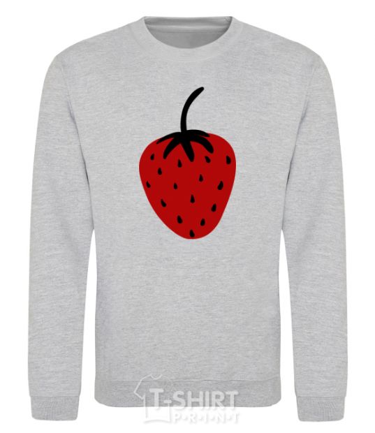 Sweatshirt Strawberry black red sport-grey фото