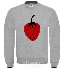 Sweatshirt Strawberry black red sport-grey фото