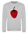 Sweatshirt Strawberry black red sport-grey фото