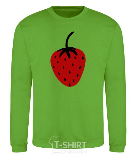 Sweatshirt Strawberry black red orchid-green фото