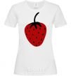 Женская футболка Strawberry black red Белый фото