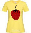 Женская футболка Strawberry black red Лимонный фото