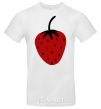 Men's T-Shirt Strawberry black red White фото