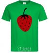 Мужская футболка Strawberry black red Зеленый фото