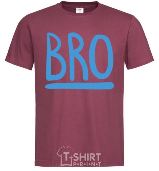 Men's T-Shirt Bro line burgundy фото