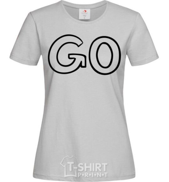 Women's T-shirt Go grey фото