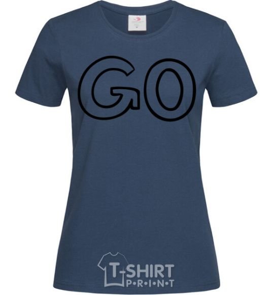 Women's T-shirt Go navy-blue фото