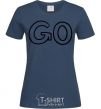 Women's T-shirt Go navy-blue фото