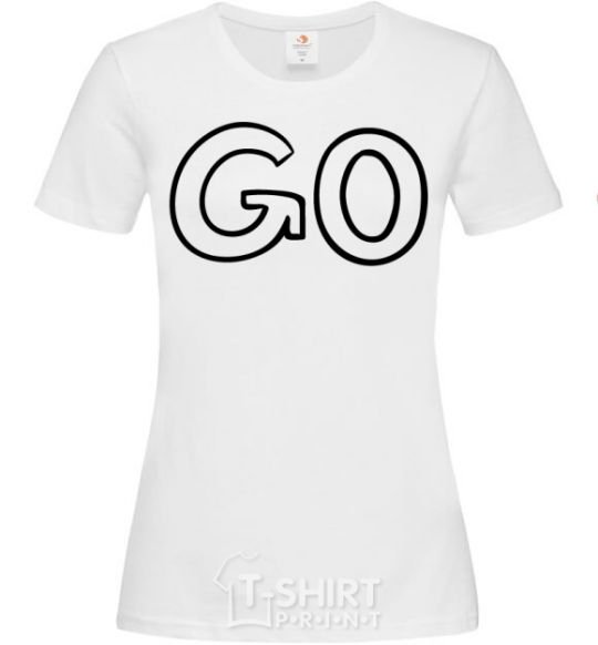 Женская футболка Go Белый фото