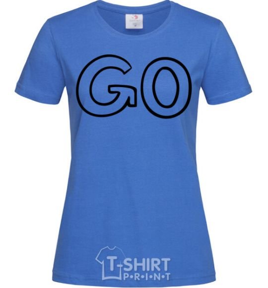 Women's T-shirt Go royal-blue фото