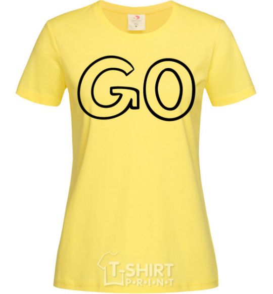 Women's T-shirt Go cornsilk фото