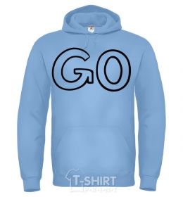 Men`s hoodie Go sky-blue фото