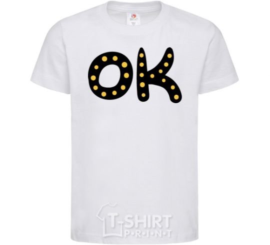 Kids T-shirt Ok White фото