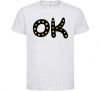 Kids T-shirt Ok White фото