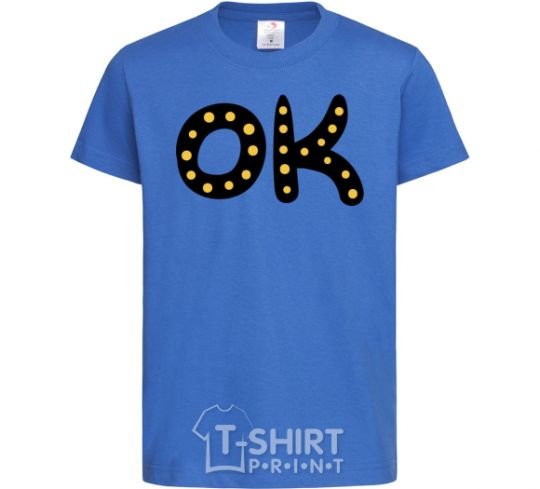 Kids T-shirt Ok royal-blue фото