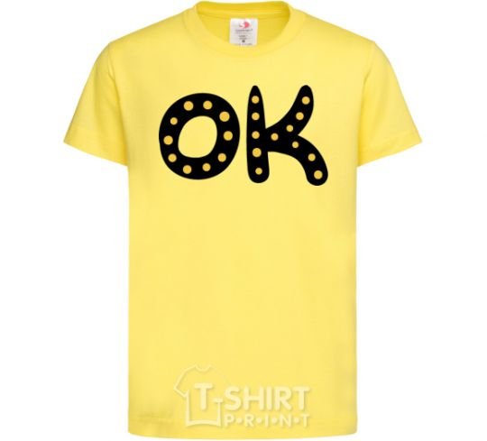 Kids T-shirt Ok cornsilk фото