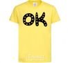 Kids T-shirt Ok cornsilk фото