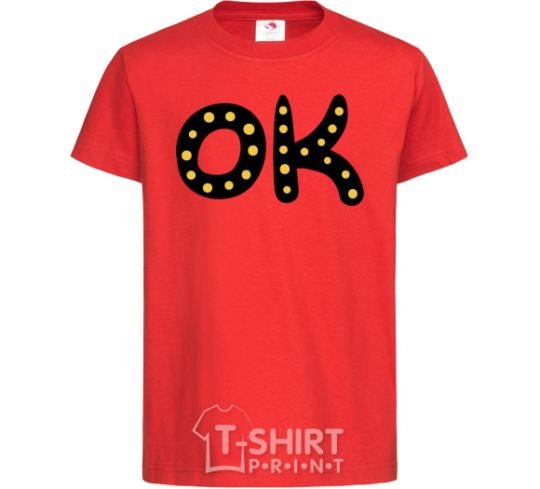 Kids T-shirt Ok red фото