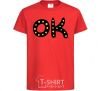 Kids T-shirt Ok red фото