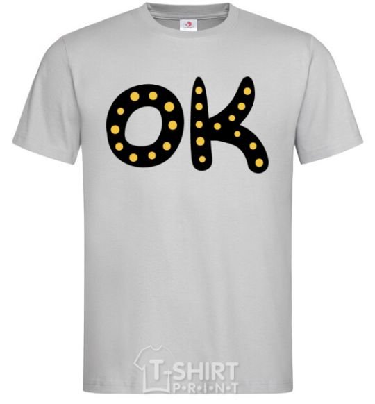 Men's T-Shirt Ok grey фото