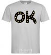 Men's T-Shirt Ok grey фото