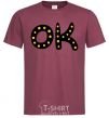 Men's T-Shirt Ok burgundy фото