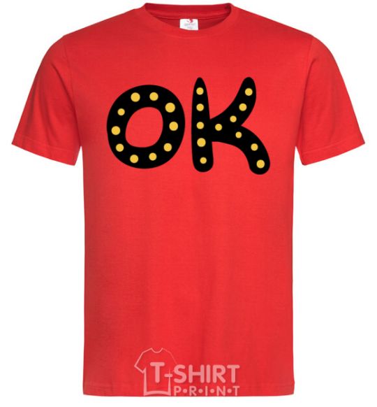 Men's T-Shirt Ok red фото