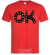 Men's T-Shirt Ok red фото