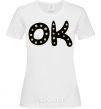 Women's T-shirt Ok White фото