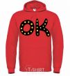 Men`s hoodie Ok bright-red фото