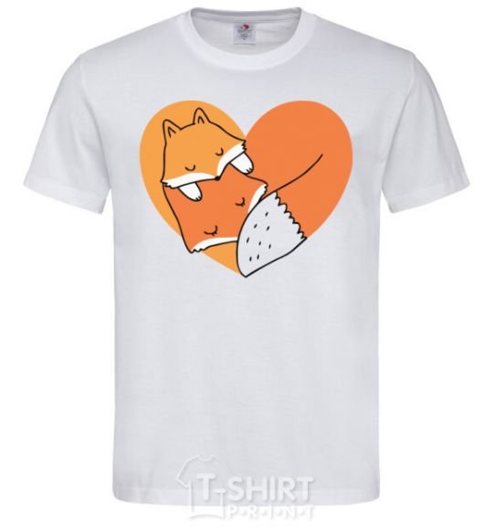 Men's T-Shirt Chanterelles heart White фото