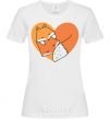 Women's T-shirt Chanterelles heart White фото