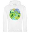 Men`s hoodie Our planet White фото