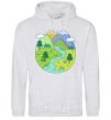 Men`s hoodie Our planet sport-grey фото