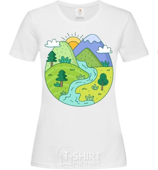 Women's T-shirt Our planet White фото