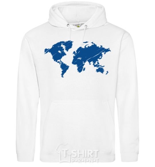 Men`s hoodie The map White фото