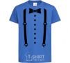 Kids T-shirt Butterfly and suspenders royal-blue фото